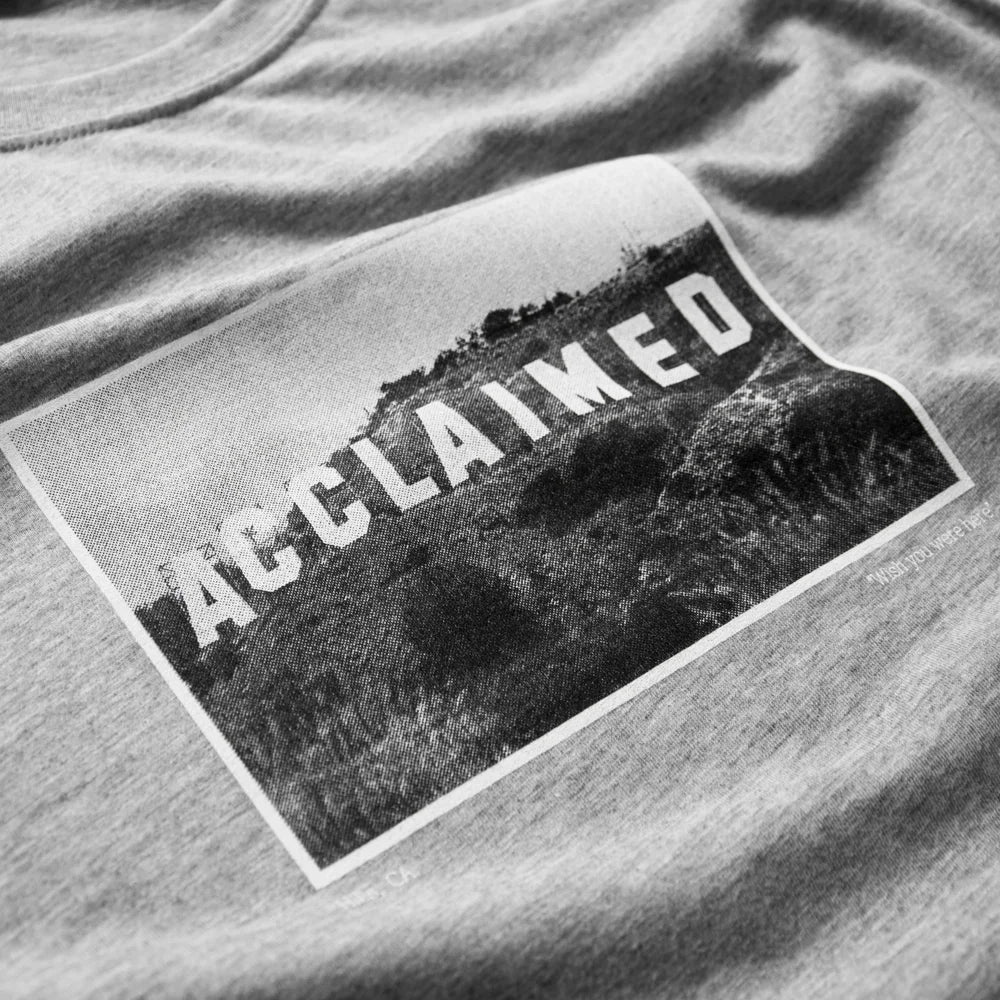 Acclaimed Hollywood Hills T-Shirt Grey Close Up