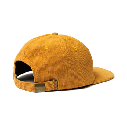 Corduroy rust yellow strap back hat