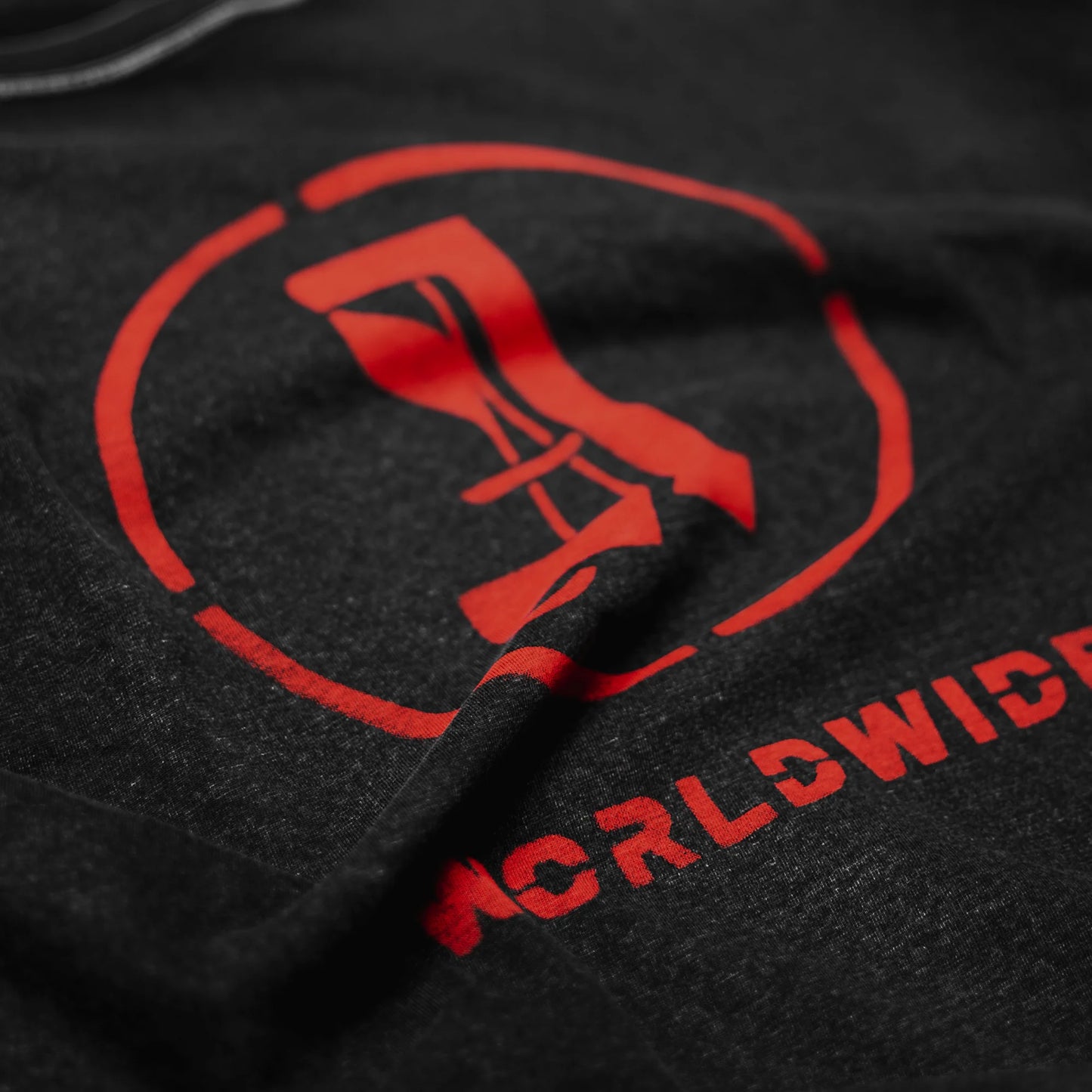 Acclaimed Worldwide T-Shirt Black Close-Up