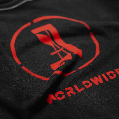 Acclaimed Worldwide T-Shirt Black Close-Up