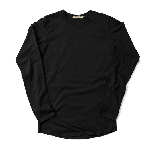 Black Monotone Essentials Longsleeve T-Shirt Front