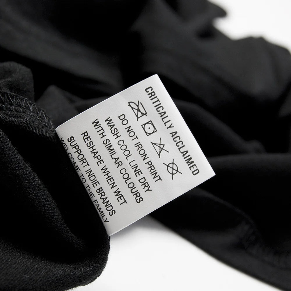 Black Monotone Essentials Longsleeve T-Shirt Tag