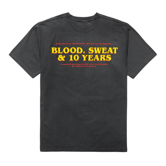 Critically Acclaimed 10th Anniversary T-Shirt Back Graphic Print