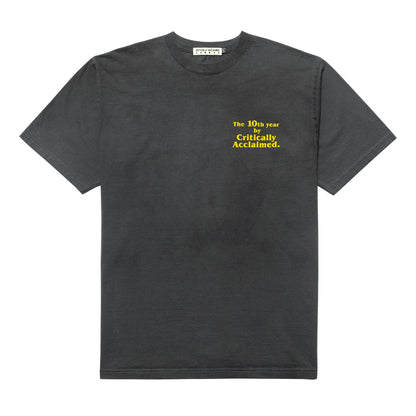 Critically Acclaimed 10th Anniversary T-Shirt Front Graphic Print