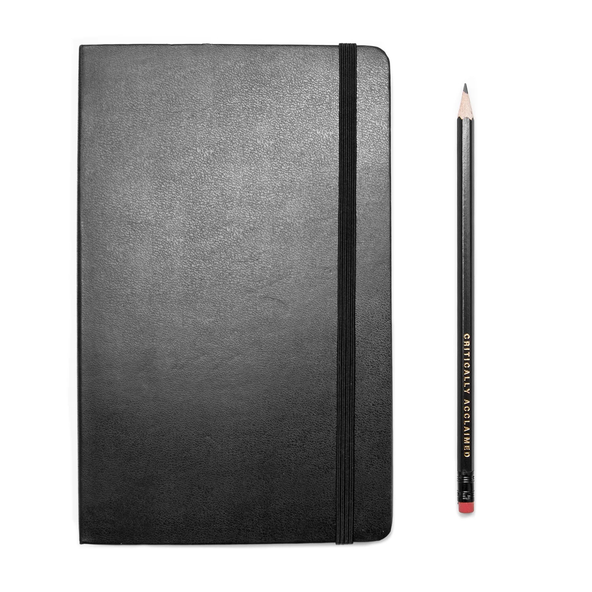 CA Writers Block HB Pencil alongside Moleskine